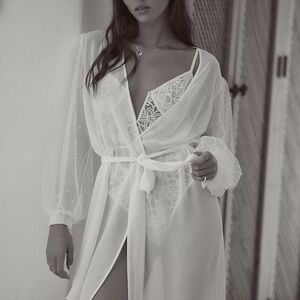 Rya Collection Ivory Pearl Cover-Up Robe